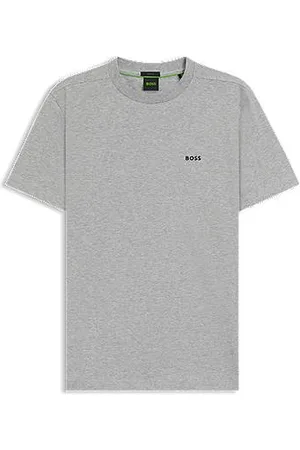 HUGO BOSS Regular fit T-shirt i bomuld med stræk og logo i kontrastfarve
