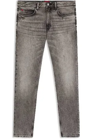 HUGO BOSS Extra slim fit jeans i grå denim med stræk
