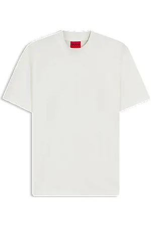 HUGO BOSS T-shirt med slim fit i bomuld med stræk og kinakrave