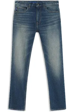 HUGO BOSS Slim fit jeans i blå denim med stræk