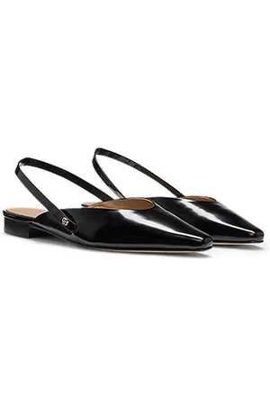 HUGO BOSS Flade slingback-pumps i læder
