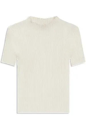 HUGO BOSS Sweater med uregelmæssig ribstruktur og høj hals