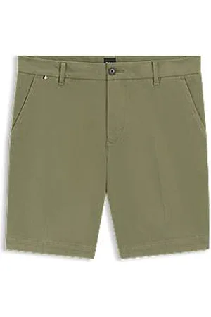 HUGO BOSS Shorts med slim fit i tekstureret bomuld med stræk