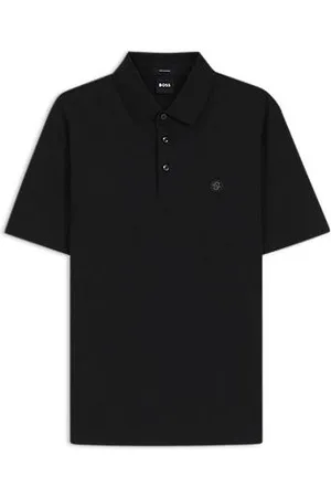 HUGO BOSS Poloshirt i merceriseret bomuld med dobbelt monogram