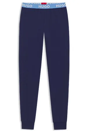 HUGO BOSS Tracksuit-bukser i bomuldsblanding med logo i linningen