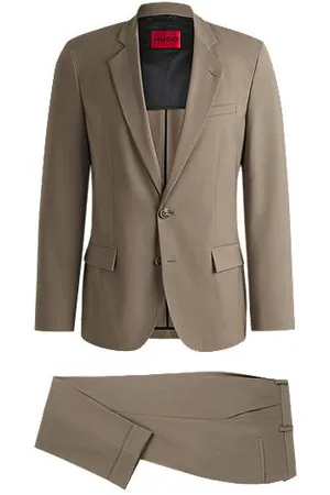 HUGO BOSS Jakkesæt med slim fit i performance-stof med stræk