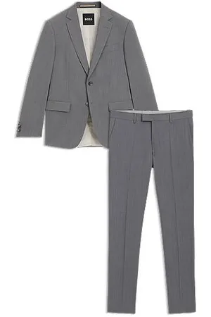 HUGO BOSS Slim fit jakkesæt i mikromønstret stof med stræk