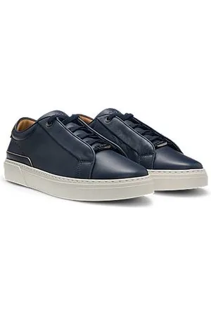 HUGO BOSS Sneakers i Gary-læder med hælstykke i ruskind