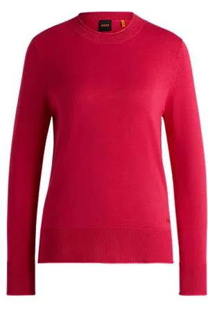 HUGO BOSS Strikket sweater med oprullede kanter