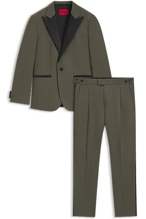 HUGO BOSS Modern fit jakkesæt i poplin af en uldblanding