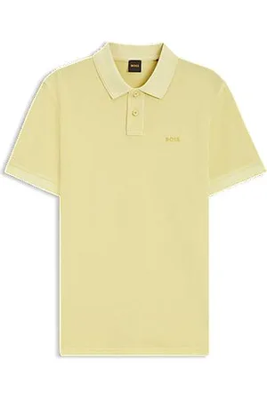 HUGO BOSS Poloshirt i bomuldspiqué med logoprint
