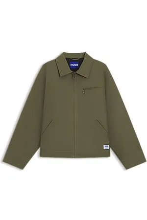 HUGO BOSS Jakke med regular fit i let vatteret bomuldskanvas