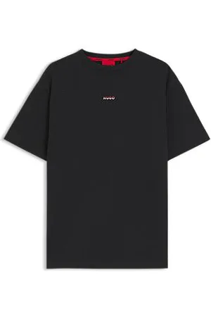 HUGO BOSS Relaxed fit pyjamas-T-shirt i bomuld med logoprint