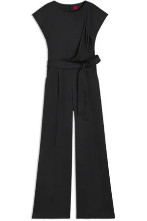 HUGO BOSS Jumpsuit i blød satin med bælte