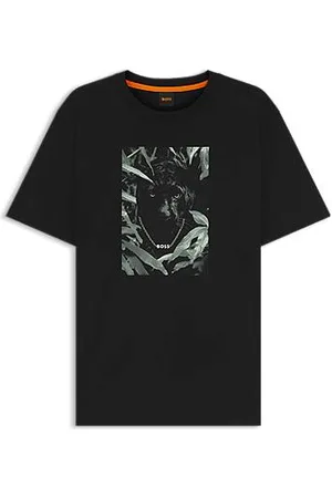 HUGO BOSS T-shirt i bomuldsjersey med dyremotiv