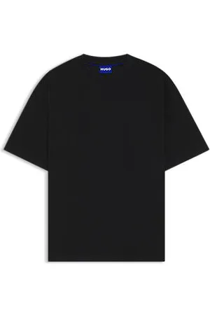 HUGO BOSS T-shirt med loose fit i bomuldsblanding med vaffelstruktur