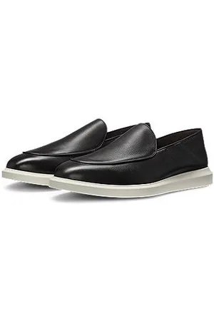 HUGO BOSS Loafers i læder med gummiydersål