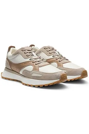HUGO BOSS Sneakers i blødt læder med støttende ydersål