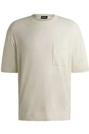 HUGO BOSS SELECTED BY SHOHEI OHTANI Relaxed fit T-shirt i afkølende stof med silke