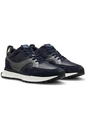 HUGO BOSS Sneakers i blødt læder med støttende ydersål