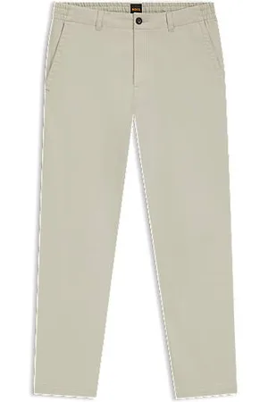 HUGO BOSS Regular fit bukser i bomuldsblanding med twill