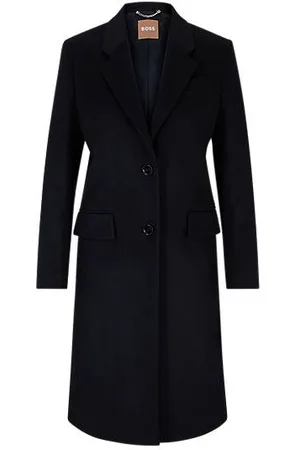 HUGO BOSS Frakke med slim fit i ny uld og kashmiruld