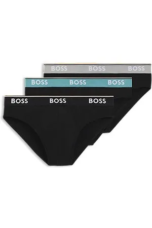 HUGO BOSS Pakke med tre par underbukser i bomuld med stræk og logolinning
