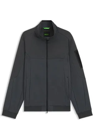 HUGO BOSS Vandskyende jakke i jersey og softshell-stof