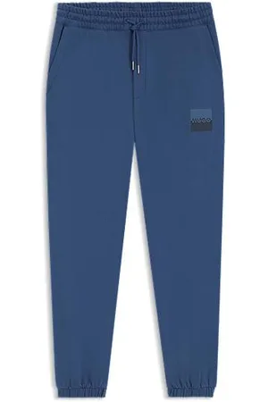 HUGO BOSS Tracksuit-bukser i sweatstof af bomuld med delt logo