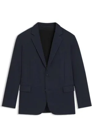 HUGO BOSS Slim fit blazer i jersey med twillmønster
