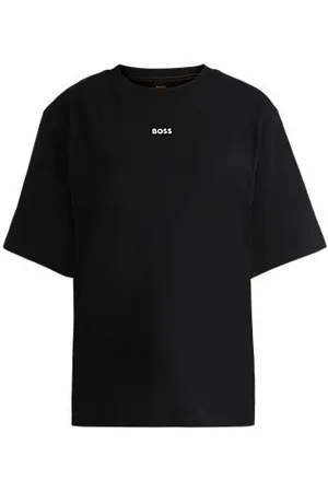 HUGO BOSS T-shirt i bomuldsjersey med logoprint