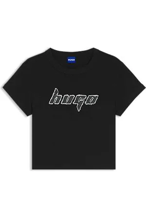 HUGO BOSS Ringer-T-shirt i bomuld med grafik