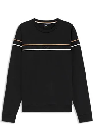 HUGO BOSS Sweatshirt i sweatkvalitet med signaturstriber