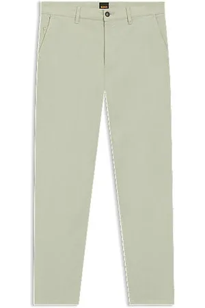 HUGO BOSS Chinos med tapered fit i bomuldssatin med stræk