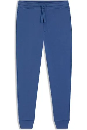 HUGO BOSS Tracksuit-bukser med logoprint i bomuldsfrotté