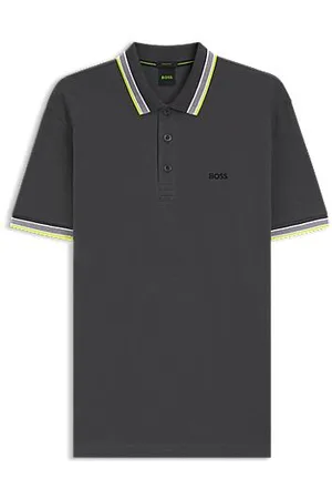 HUGO BOSS Paddy-poloshirt i bomuldspiqué med logo på underkraven