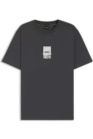 HUGO BOSS Relaxed fit T-shirt i bomuld med stræk og fotoprint