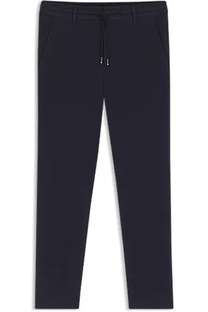 HUGO BOSS Tapered fit bukser i en bomuldsblanding