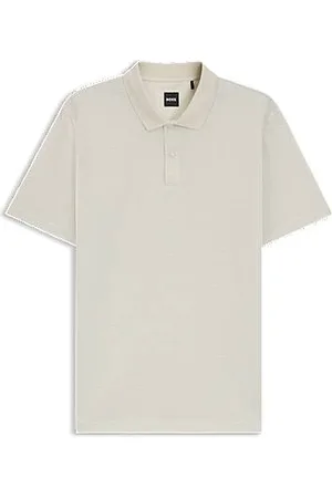 HUGO BOSS Poloshirt i merceriseret bomuld med geometrisk jacquardmønster
