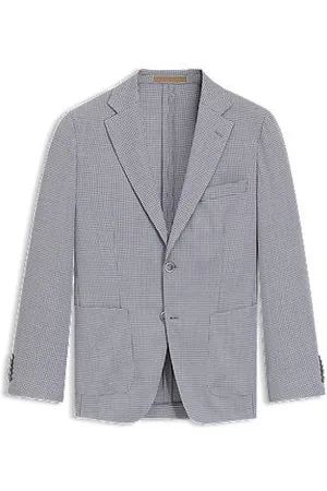 HUGO BOSS Slim fit blazer i ny uld og silke