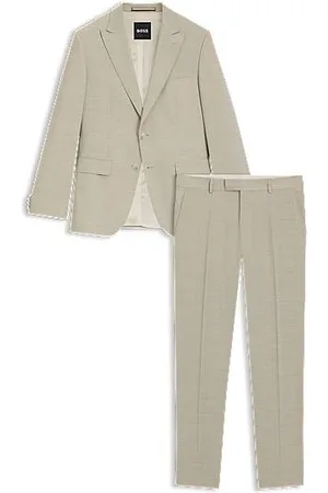 HUGO BOSS Ternet slim fit jakkesæt i uld med stræk