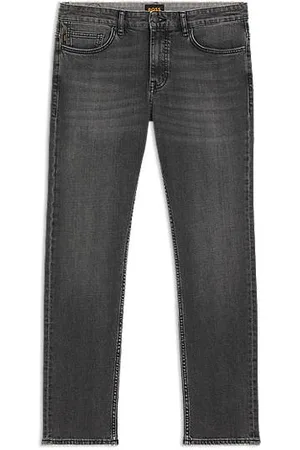 HUGO BOSS Slim fit Delaware-jeans i behagelig grå denim med stræk