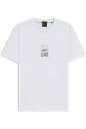 HUGO BOSS Relaxed fit T-shirt i bomuld med stræk og fotoprint