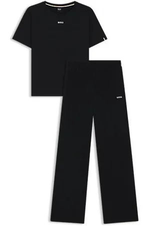 HUGO BOSS Pyjamas i bomuld med stræk og logodetaljer