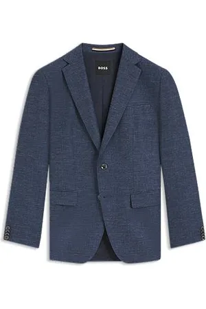 HUGO BOSS Slim fit blazer i mønstret stof med stræk