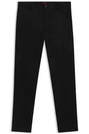 HUGO BOSS Slim fit chinos i merceriseret bomuldstwill