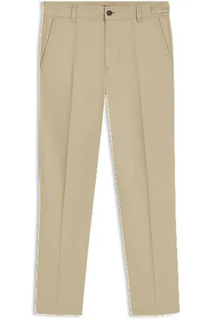 HUGO BOSS Slim fit chinos i merceriseret bomuldstwill