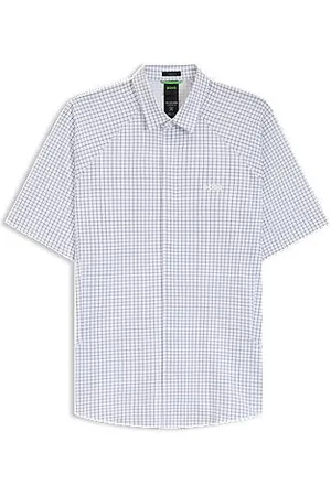 HUGO BOSS Regular fit skjorte i strikket bomuldspiqué