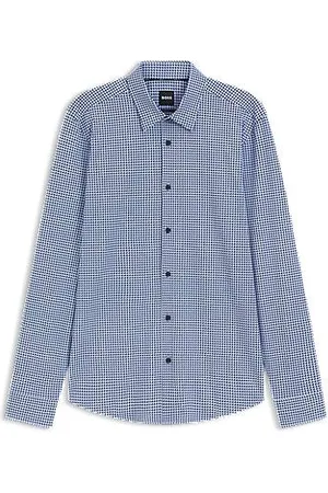 HUGO BOSS Slim fit skjorte i bomuldsblanding med print