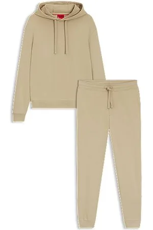 HUGO BOSS Joggingbukser med relaxed fit og kontrastfuldt logo